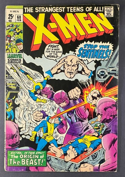 X-Men (1963) #68 FN- (5.5) Jack Kirby Cover {sw}
