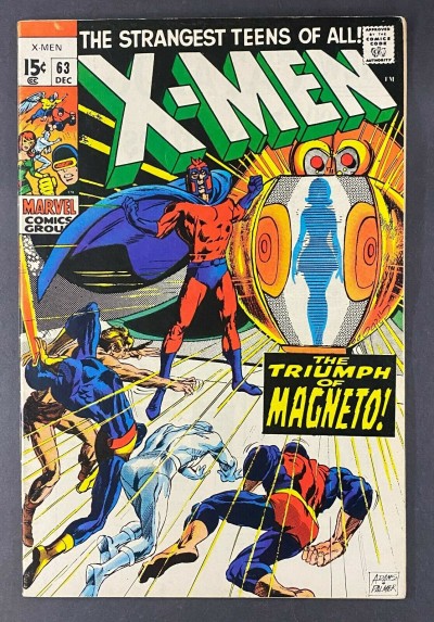 X-Men (1963) #63 VF- (7.5) Magneto Neal Adams Cover & Art {sw}