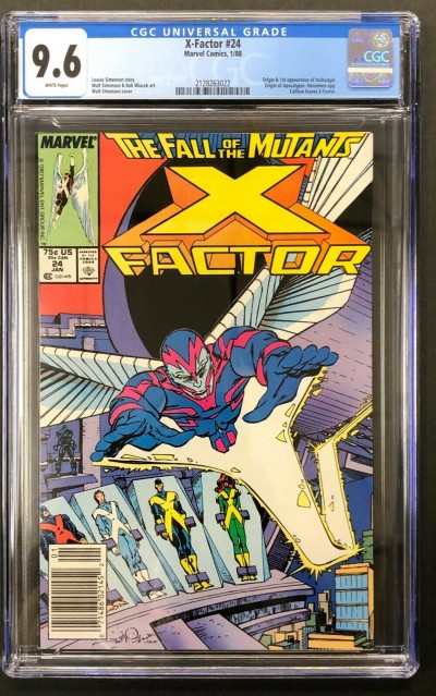 X-Factor (1986) #24 CGC 9.6 Barcode White Pages 1st app Archangel (2128263022)