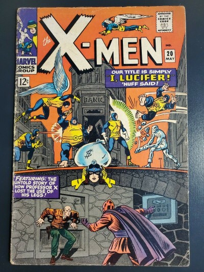 X-MEN #20 (1963) VG (4.0) LUCIFER, HOW PROFESSOR X LOST USE OF LEGS REVEALED |