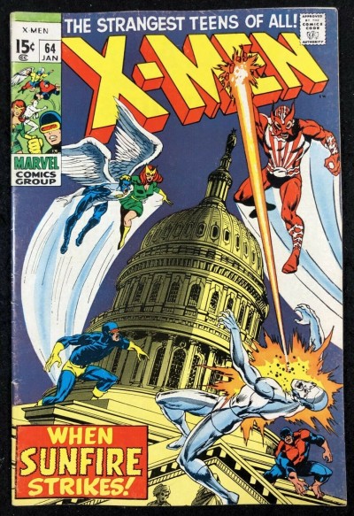 X-Men (1963) #64 FN+ (6.5) 1st app Sunfire Neal Adams cover & art