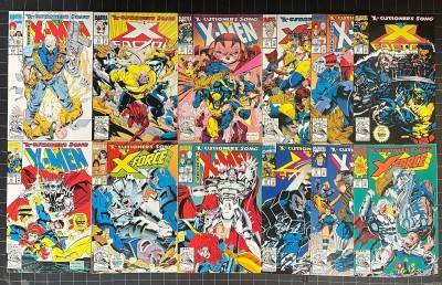 X-Cutioner's Song 12 Part Lot X-Men X-Factor X-Force Uncanny w/Trading Cards