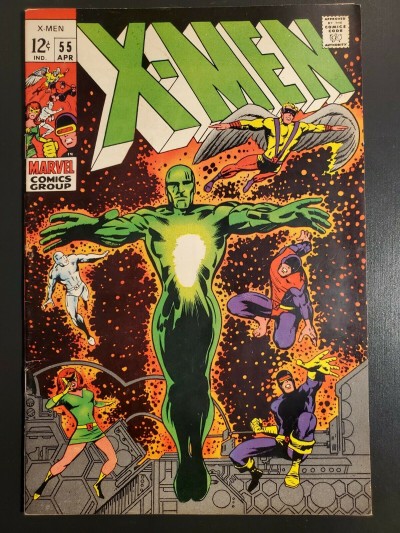 X-Men #55 (1969) F/VF (7.0) Origin of Angel Havok's powers revealed Barry Smith|