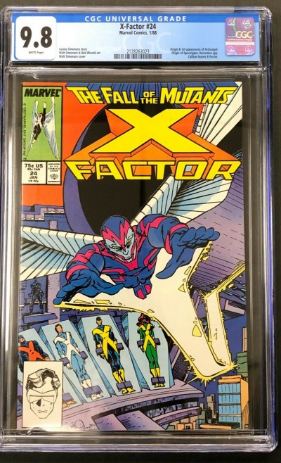 X-Factor (1986) #24 CGC 9.8 White Pages 1st app Archangel (2128263023)