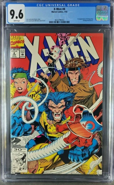 X-Men #4 (1992) CGC 9.8 NM/M WP 1st app Omega Red (3824798003)|
