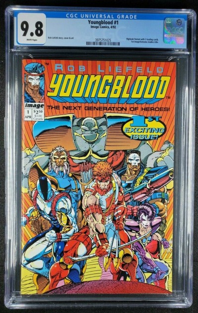 Youngblood #1 (1992) CGC 9.8 NM/M WP Rob Liefeld 1st Image title (3975751025) kg