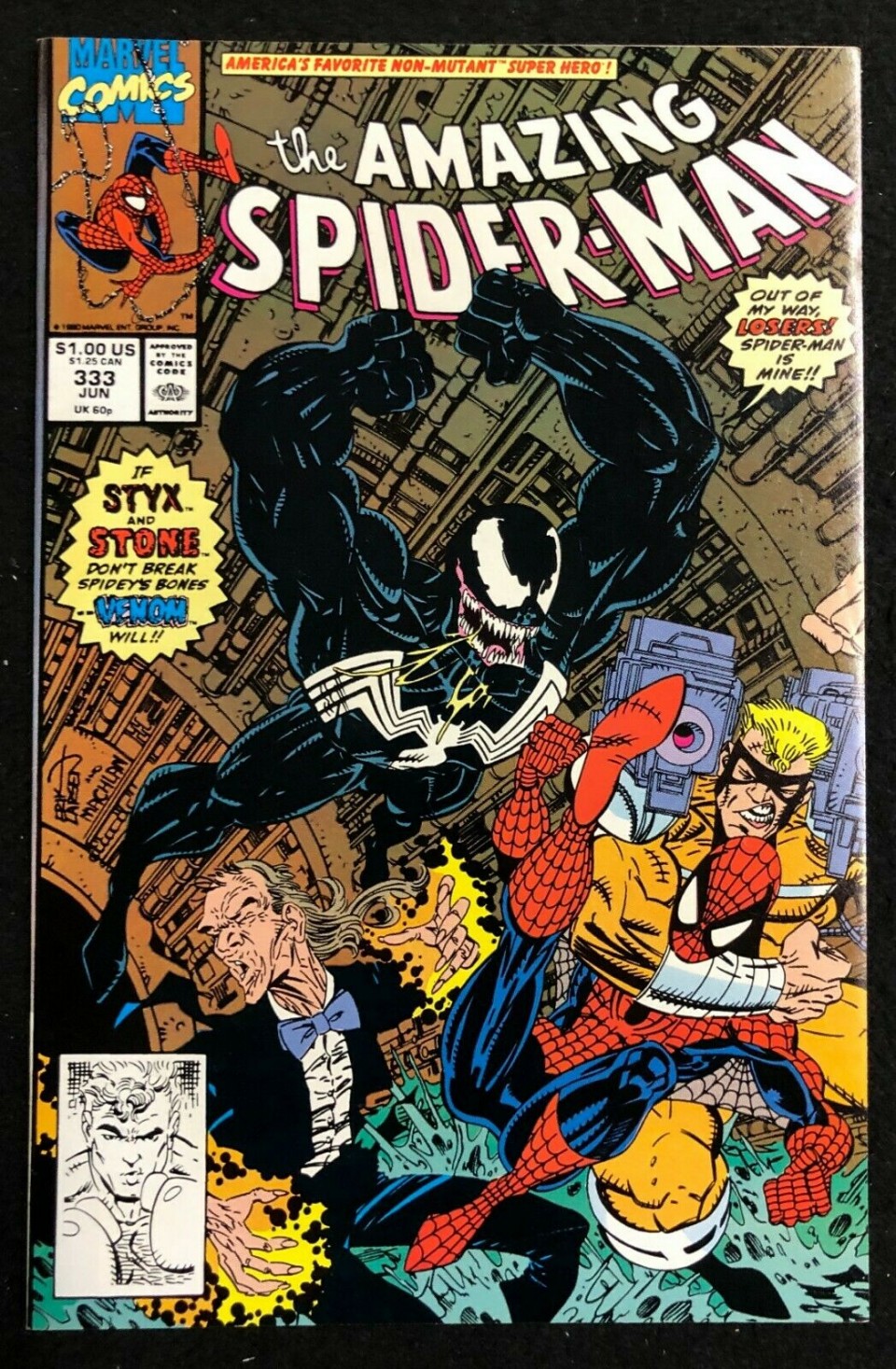 | Amazing Spider-Man (1963) #333 NM (9.4) Venom Styx Erik Larsen Art