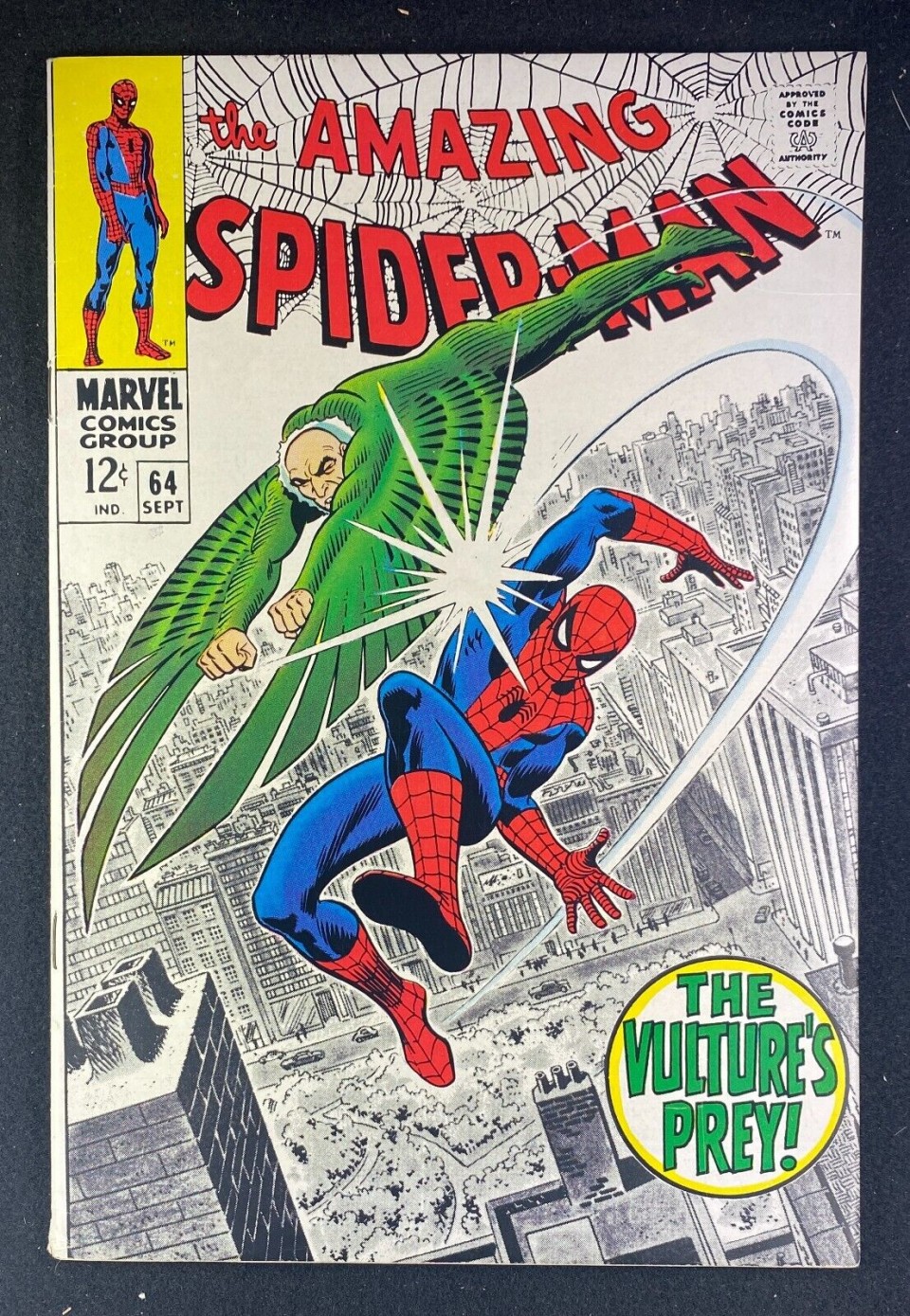 Amazing Spider-Man (1963) #64 FN/VF () Vulture App John Romita Cover and  Art
