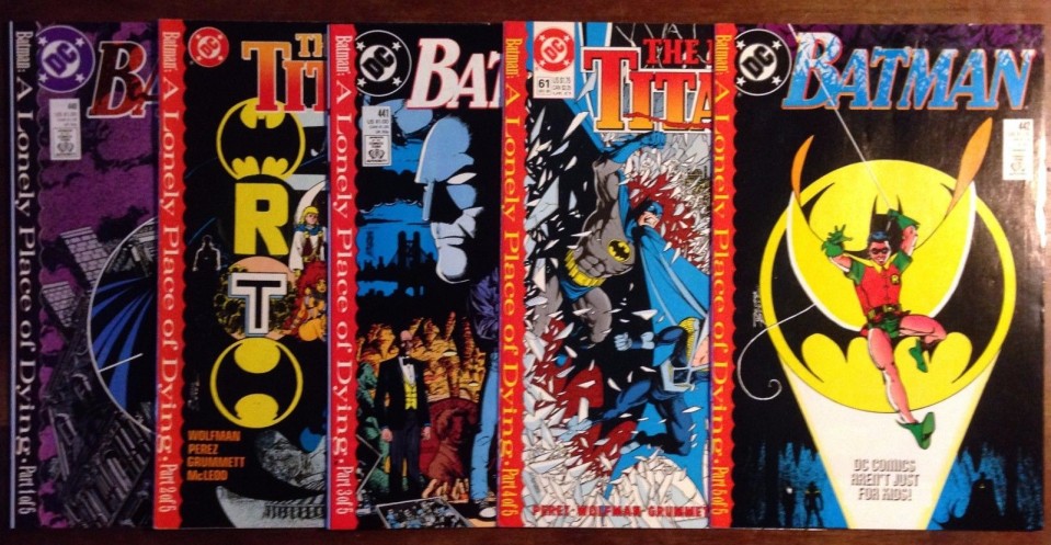 Batman A Lonely Place of Dying (1989) #440 441 442 New Titans 60 61  complete set