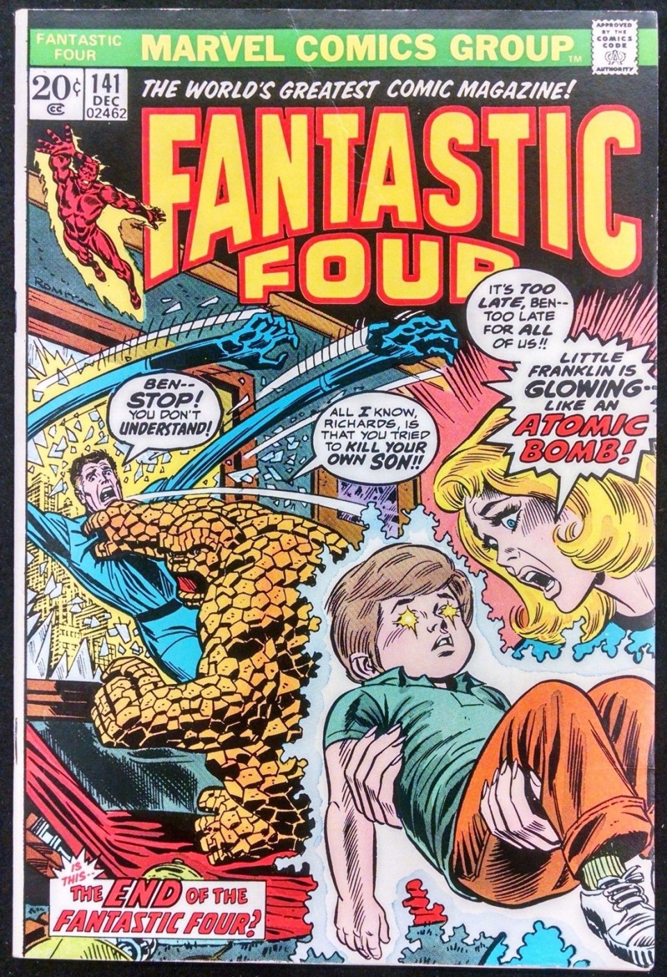 FANTASTIC FOUR #141 FN ANNIHILUS FRANKLIN RICHARDS - Silver Age Comics