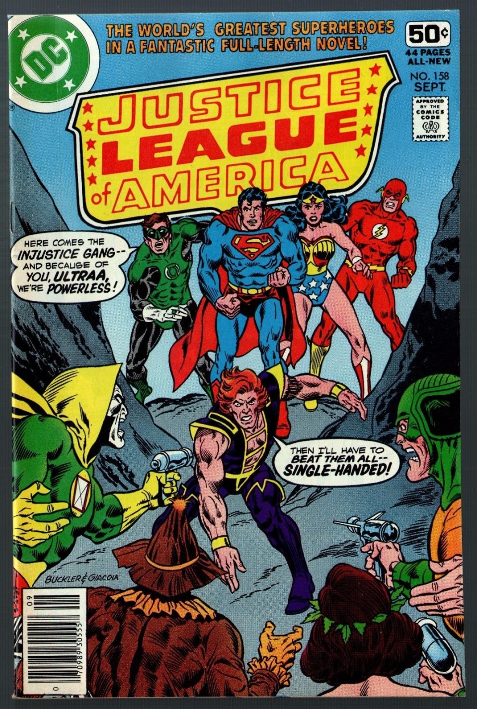 | JUSTICE LEAGUE OF AMERICA (1960) #158 VF- (7.5) vs the Injustice Gang