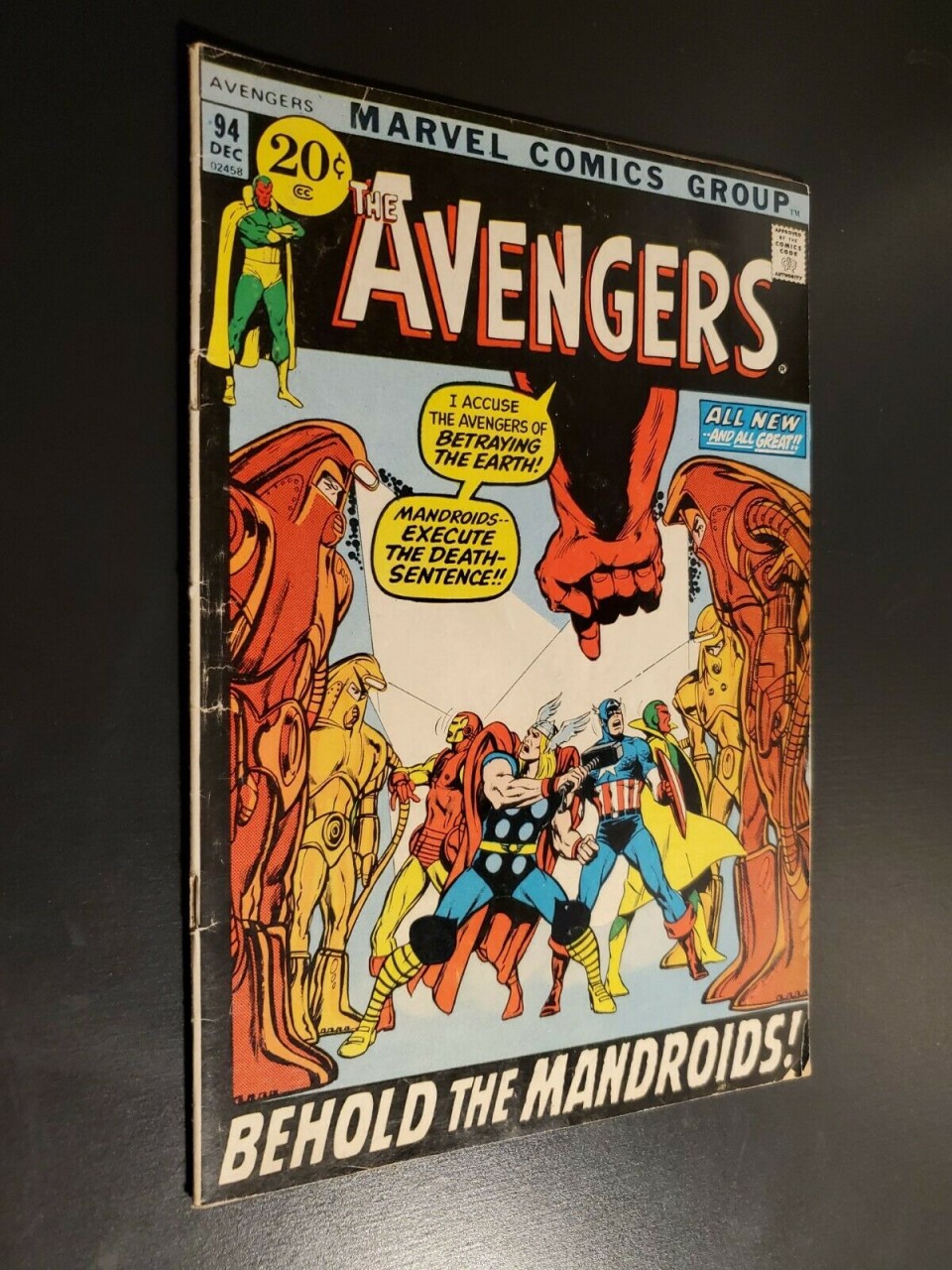 The Avengers 94 1971 Vgf 50 Kree Skrull War Neal Adams Cover