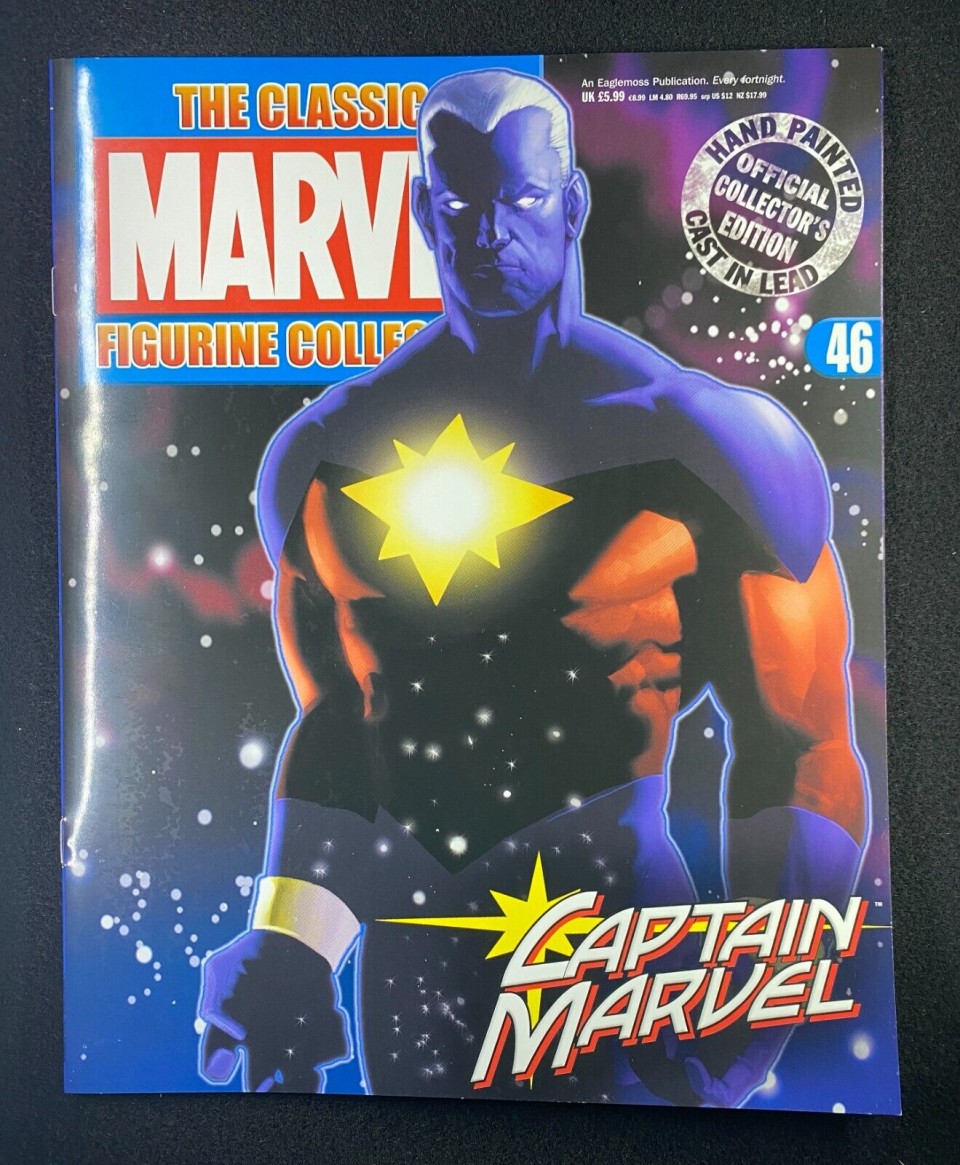  The Classic Marvel Figurine Collection 46 Cap Marvel Magazine ONLY