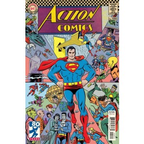 Action Comics (2016) #1000 NM 1960's Michael Allred Variant Cover Superman