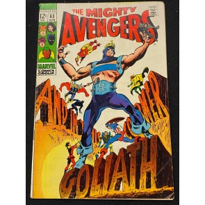 Avengers (1963) #63 VG+ (4.5) Hawkeye Becomes Goliath Gene Colan