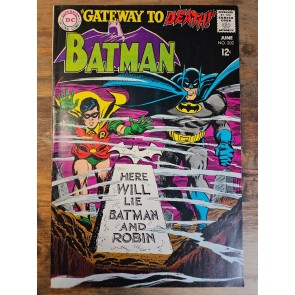 BATMAN #202 (1968) F+ 6.5 GLOSSY "GATEWAY TO DEATH" IRV NOVICK COVER kg