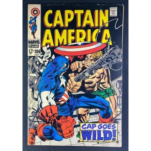 Captain America (1968) #106 FN+ (6.5) Jack Kirby Cover and Art