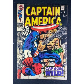 Captain America (1968) #106 VF- (7.5) Jack Kirby Cover and Art
