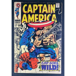 Captain America (1968) #106 VG (4.0) Jack Kirby Cover and Art