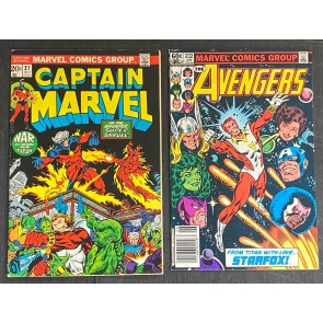 Captain Marvel (1968) #27 FN- + Avengers #232 NM 1st App Eros Starfox 2nd Drax