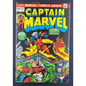 Captain Marvel (1968) #27 VG (4.0) Thanos Starfox Drax Death Jim Starlin Cover