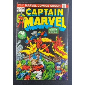Captain Marvel (1968) #27 FN- (5.5) Thanos Starfox Drax Death Jim Starlin Cover