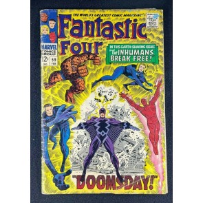 Fantastic Four (1961) #59 GD/VG (3.0) Black Bolt Cover Inhumans Silver Surfer