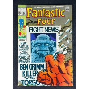 Fantastic Four (1961) #92 FN+ (6.5) Jack Kirby Cover and Art
