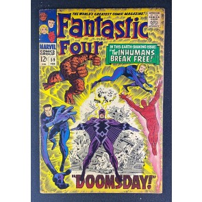 Fantastic Four (1961) #59 FN- (5.5) Doctor Doom Silver Surfer Inhumans Kirby