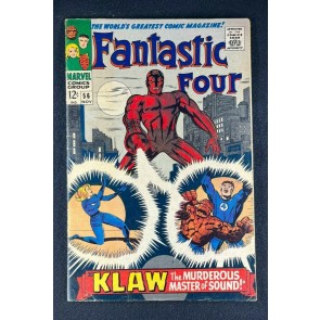 Fantastic Four (1961) #56 FN (6.0) Inhumans Klaw App Black Panther Cameo
