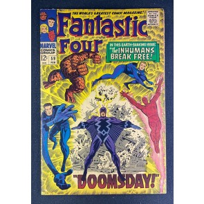 Fantastic Four (1961) #59 FN+ (6.5) Doctor Doom Silver Surfer Inhumans Kirby
