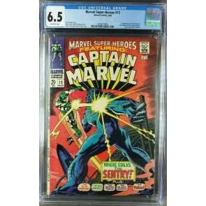 Marvel Super-Heroes #13 (1968) CGC 6.5 F+ OW 1st App Carol Danvers(2028527004)|