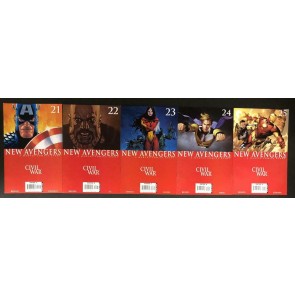 New Avengers (2004) #'s 21 22 23 24 25 Complete Civil War Tie-In VF+ Set