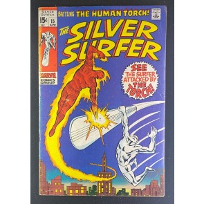 Silver Surfer (1968) #15 VG+ (4.5) Fantastic Four App; Human Torch Battle Cover