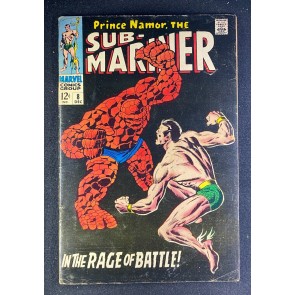Sub-Mariner (1968) #8 VG (4.0) Thing Battle Cover John Buscema Cover/Art