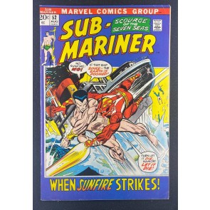 Sub-Mariner (1968) #52 FN (6.0) Sunfire Battle Cover 1st App Dragon Lord