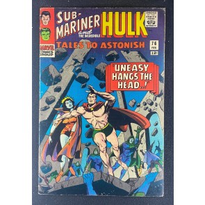 Tales to Astonish (1959) #76 FN- (5.5) Sub-Mariner Hulk Gene Colan Cover and Art