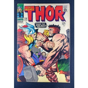 Thor (1966) #126 FN+ (6.5) 1st Issue; Classic Kirby Thor Hercules Battle Cover