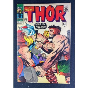 Thor (1966) #126 FN- (5.5) 1st Issue Classic Kirby Thor Hercules Battle Cover