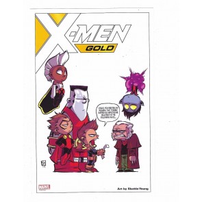 X-men Gold (2017) X-Babies Lithograph Storm Old Man Logan Colossus Skottie Young