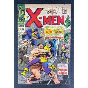 X-Men (1963) #38 FN/VF (7.0) Blob Vanisher Changeling "Origins of X-Men" Back-Up