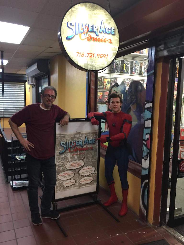 Tom Holland visiting Silver Age Comics